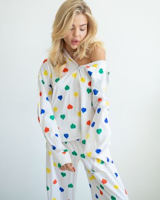 Пижама женская сердечки шелк - фабрика трикотажа