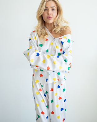 Пижама женская сердечки шелк - фабрика трикотажа